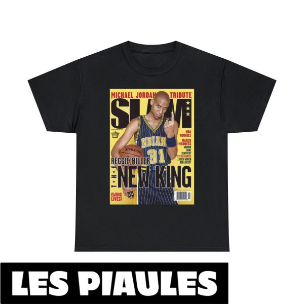NBA T-Shirt Reggie Miller Indiana Pacers Slam Cover