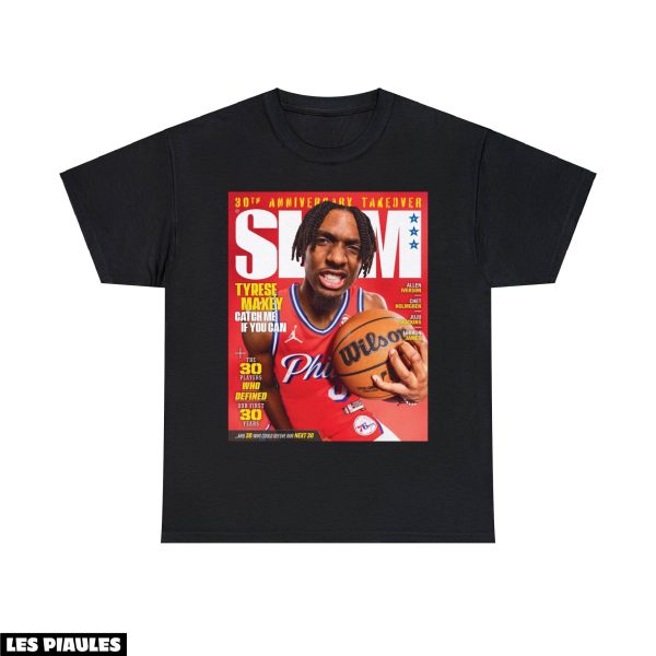 NBA T-Shirt Tyrese Maxey Philadelphia 76ers NBA Slam Cover