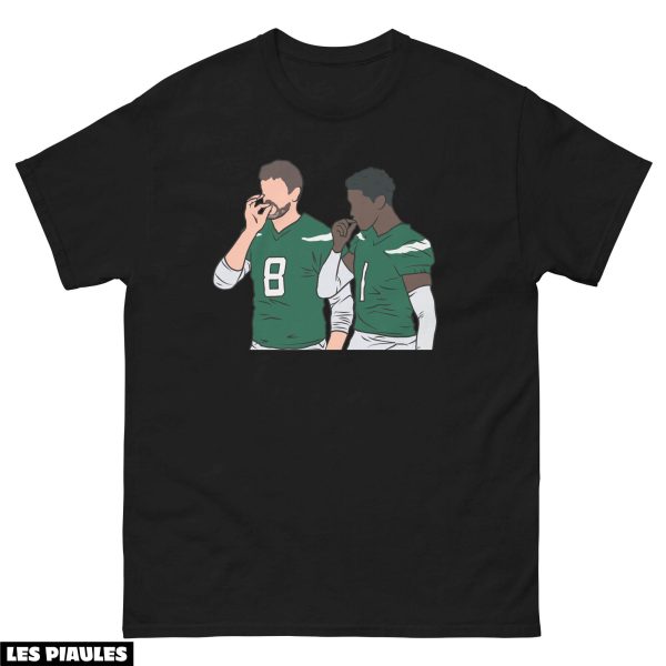 NFL T-Shirt Aaron Rodgers Et Sauce Gardner Poignee De Main