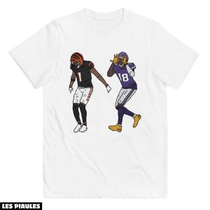 NFL T-Shirt Ja’Marr Chase Et Justin Jefferson Griddy NFL T-Shirt Ja’Marr Chase Et Justin Jefferson Griddy
