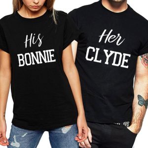 Bonnie and Clyde Tee-Shirt Couple