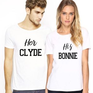 Bonnie and Clyde Tee-Shirt Couple 2 Bonnie and Clyde Tee Shirt Couple 3