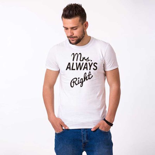 Couple T-Shirt Mr Right Mrs Always Right