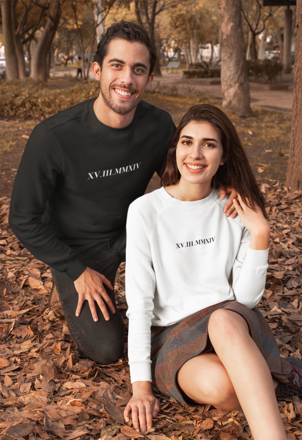 Pull Date en Chiffres Romains pour Couples – Cadeau Ideal