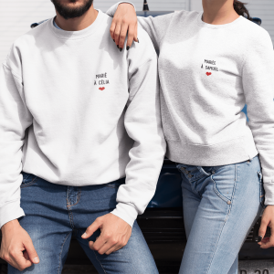 Pull a personnaliser couple special Maries Mariee Assortis Moi 1