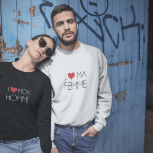 Pull assortis couple J’aime ma Femme J’aime mon Homme Assortis Moi Pull assortis couple J’aime ma Femme J’aime mon Homme Assortis Moi