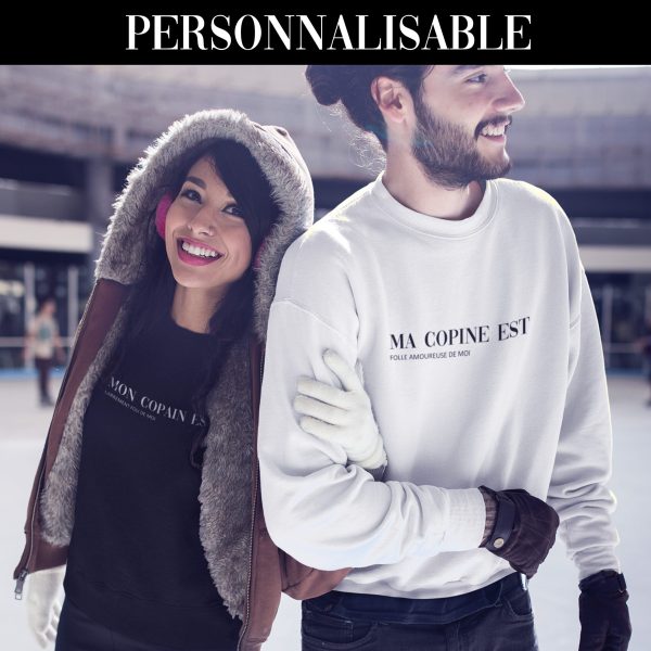 Pull assortis pour couple Mon Copain Ma Copine a personnaliser