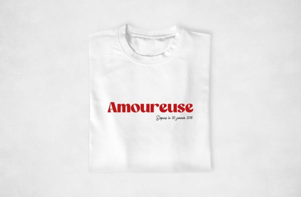 Pull couple personnalisable – Amoureux(se) depuis + Date