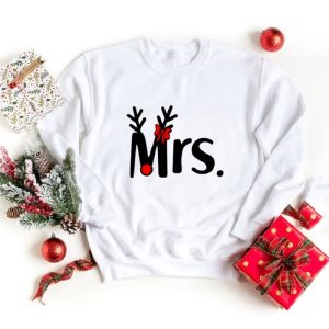 Pulls Blancs a Imprim Monsieur Madame pour Noel 1