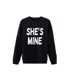 Pulls Noirs de Couples Longues Manches Imprimes Pulls Noirs de Couples Longues Manches Imprimes