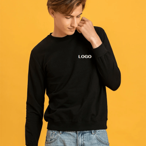 Pulls a Col Rond Noirs Et Oranges de Couple a Personnaliser 3