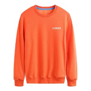 Pulls a Col Rond Noirs Et Oranges de Couple a Personnaliser 4