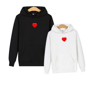 Sweat Couple Coeur Rouge