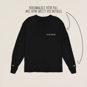 Sweat Couple Date en chiffres Romains + Manches Sweat Couple Date en chiffres Romains + Manches