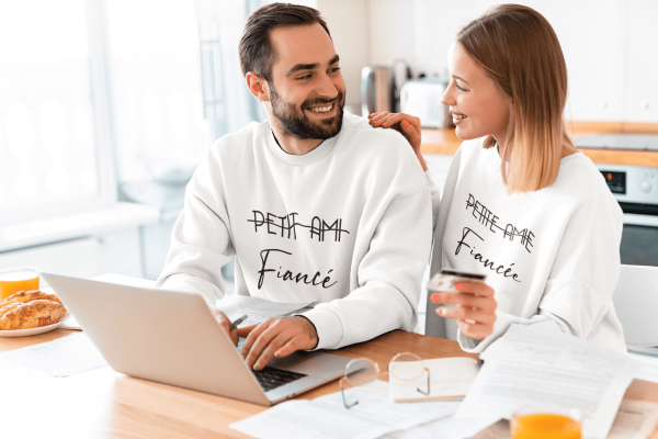 Sweat Couple Fiances – Ideal pour Toutes Occasions Romantiques