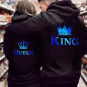 Sweat Couple King Queen Couronne Fluo 1