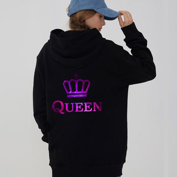 Sweat Couple King Queen Couronne Fluo