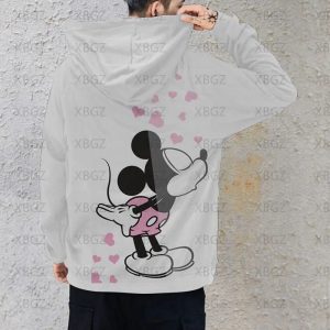 Sweat Couple Mickey Minnie Blanc 1