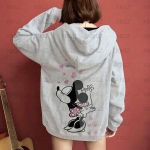 Sweat Couple Mickey Minnie Blanc 1 Sweat Couple Mickey Minnie Blanc 2
