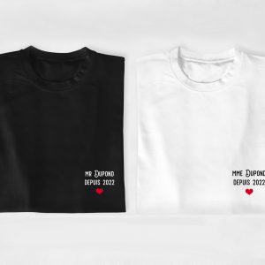 Sweat Couple Personnalise Mr Mme Depuis - Cadeau Unique 2 Sweat Couple Personnalis Mr Mme Depuis Cadeau Unique 3