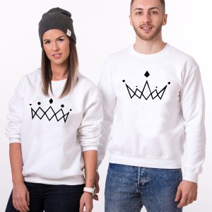 Sweat Couple – Roi & Reine Couronne Design Sweat Couple – Roi & Reine Couronne Design