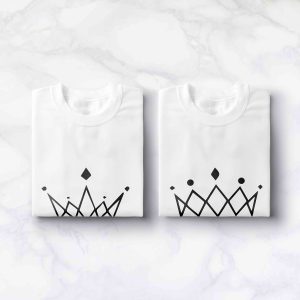 Sweat Couple Roi amp Reine Couronne Design 3