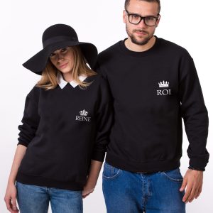 Sweat Couple Roi et Reine Cote Coeur 1