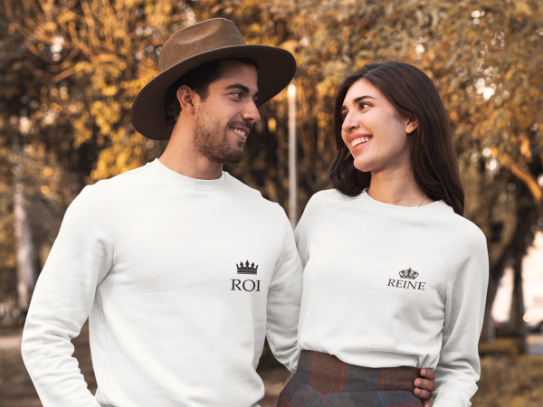 Sweat Couple – Roi et Reine Cote Coeur