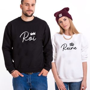 Sweat Couple Roi et Reine Couronne 1