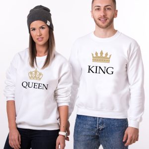 Sweat Couple – Roi et Reine Couronne doree Sweat Couple – Roi et Reine Couronne doree