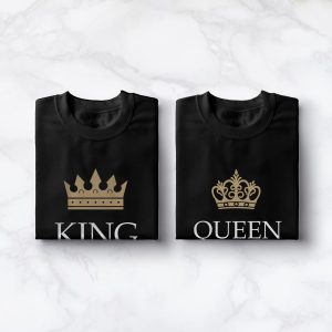 Sweat Couple – Roi et Reine Couronne doree