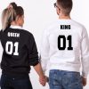 Sweat Couple personnalisable- King Queen football