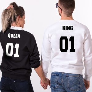 Sweat Couple personnalisable- King Queen football