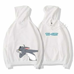 Sweat Duo de Couple a Capuche Blanc Tom Et Jerry Sweat Duo de Couple a Capuche Blanc Tom Et Jerry