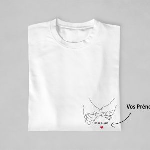Sweat Mains avec Prenoms pour Couples – A personnaliser  Assortis Moi