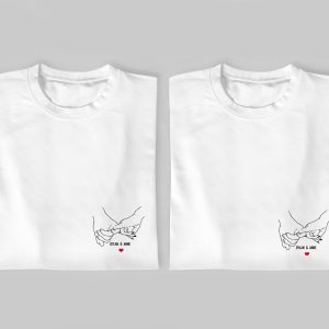 Sweat Mains avec Prenoms pour Couples A personnaliser Assortis Moi 6