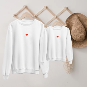Sweat Maman Enfants Coeur rouge Sweat Maman Enfants Coeur rouge