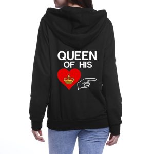Sweat Noir pour Couples avec Dessin de Cœur à L’arriere Sweat Noir pour Couples avec Dessin de Cœur à L’arriere