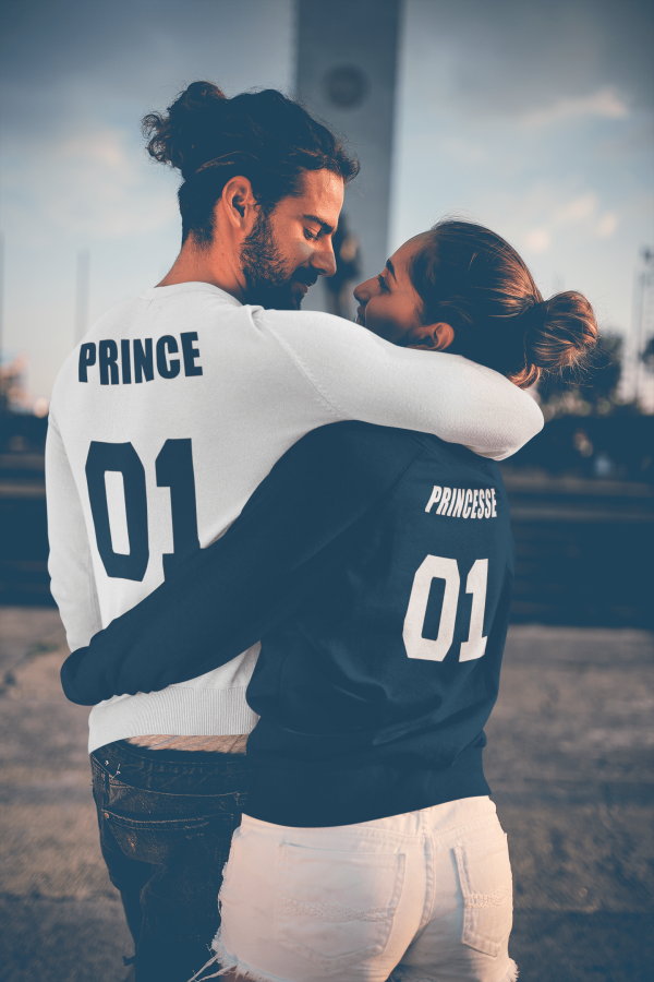 Sweat Prince Princesse – Mode Couple Elegante et Confortable  Assortis Moi