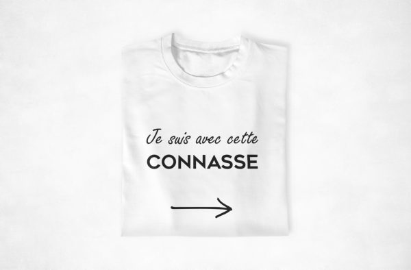 Sweat  Pull Couple – Je suis avec cette connasse  tete de bite