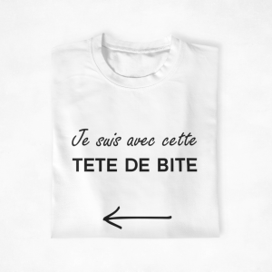 Sweat Pull Couple Je suis avec cette connasse tete de bite 5