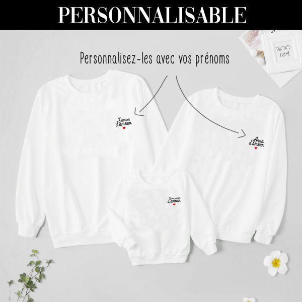 Sweat  Pull Famille Amour Personnalisable