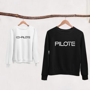 Sweat Pull Papa & Enfants Pilote Co-pilote Sweat Pull Papa & Enfants Pilote Co-pilote