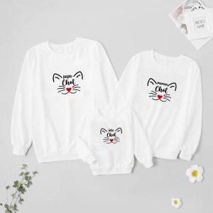 Sweat Pull assorti pour la Famille Chat Assortis Moi 1