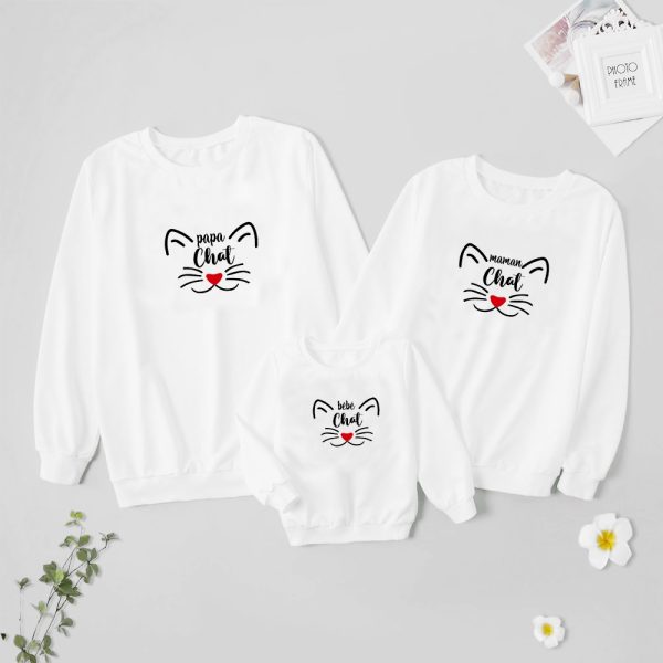 Sweat  Pull assorti pour la Famille Chat – Assortis Moi