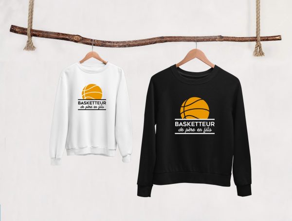 Sweat  Pull assortis Basketteur de pere en fils