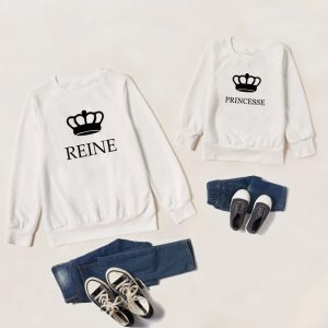 Sweat Pull assortis Famille – Roi Reine Prince Princesse Sweat Pull assortis Famille – Roi Reine Prince Princesse