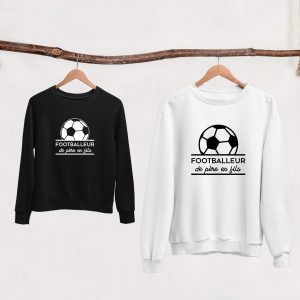 Sweat  Pull assortis Footballeur de pere en fils