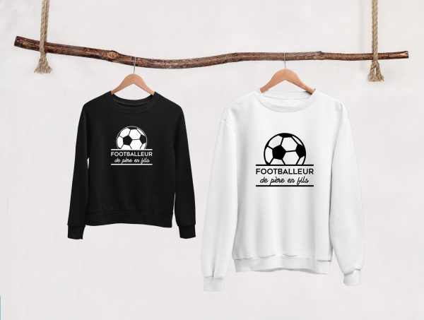 Sweat  Pull assortis Footballeur de pere en fils