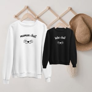 Sweat Pull assortis Mre Enfants Chat Assortis Moi 1